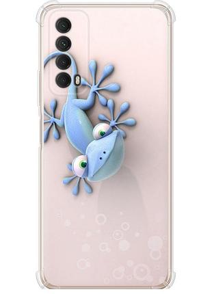 Чохол силіконовий протиударний с посиленими кутами на телефон huawei p smart 2021 гекончик "1094sp-2100-58250"