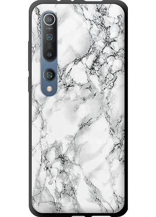 Чехол tpu на телефон xiaomi mi 10 мрамор белый "4480b-1860-58250"