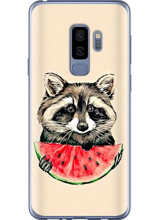 Чехол силиконовый на телефон samsung galaxy s9 plus енотик с арбузом "4605u-1365-58250"