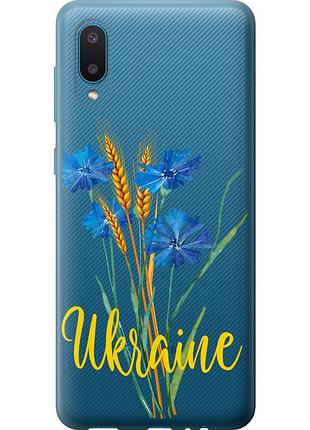Чохол 2d пластиковий патріотичний на телефон samsung galaxy a02 a022g ukraine v2 "5445t-2260-58250"