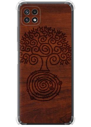 Чехол силикон с усиленными углами на телефон samsung galaxy a22 5g a226b узор дерева "4119sp-2581-58250"