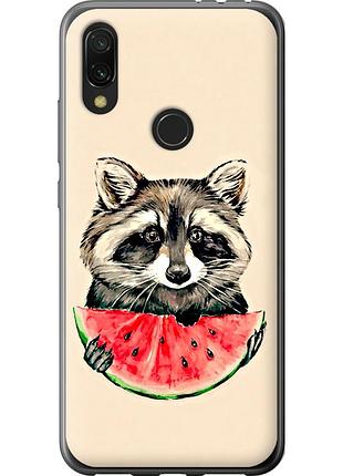 Чохол силіконовий на телефон xiaomi redmi 7 єнотик з кавуном "4605u-1669-58250"