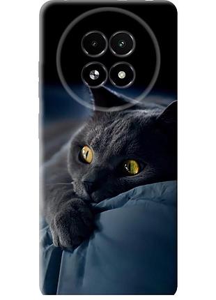 Чехол силиконовый на телефон realme 13+ 5g дымчатый кот "825u-3891-58250"