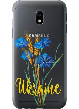 Чехол силиконовый патриотический на телефон samsung galaxy j3 (2017) ukraine v2 "5445u-650-58250"