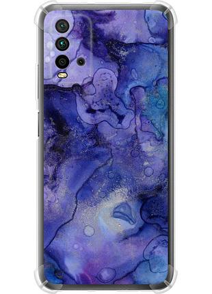 Чехол силикон с усиленными углами на телефон xiaomi redmi 9t мрамор 7 "4802sp-2257-58250"