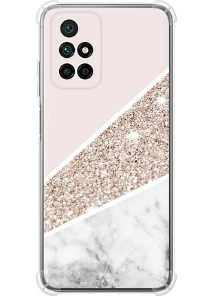 Чехол силикон с усиленными углами на телефон xiaomi redmi 10 пастельный мрамор "4342sp-2488-58250"