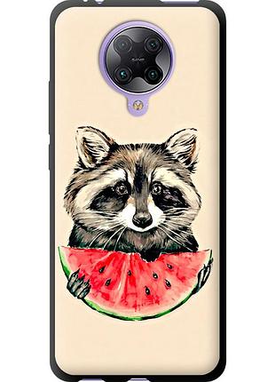 Чохол tpu на телефон xiaomi redmi k30 pro єнотик з кавуном "4605b-1899-58250"