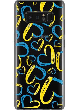 Чехол 2d пластиковый патриотический на телефон samsung galaxy note 8 сердца ua "5292t-1020-58250"