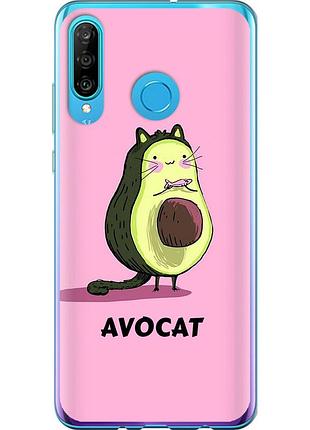 Чохол 2d пластиковий на телефон huawei p30 lite avocat "4270t-1651-58250"