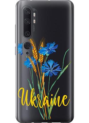 Чехол силиконовый патриотический на телефон xiaomi mi note 10 ukraine v2 "5445u-1820-58250"