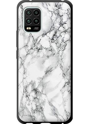 Чехол tpu на телефон xiaomi mi 10 lite мрамор белый "4480b-1924-58250"