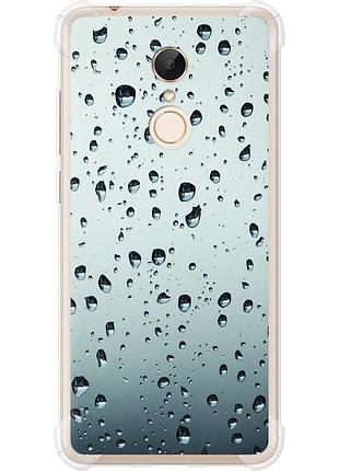 Чехол силикон с усиленными углами на телефон xiaomi redmi 5 стекло в каплях "848sp-1350-58250"