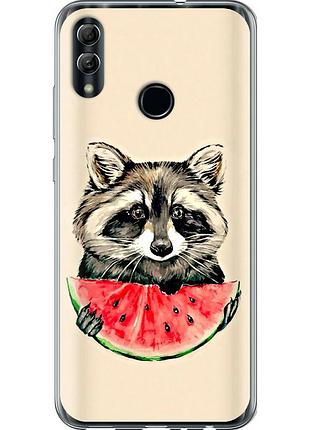 Чохол силіконовий на телефон huawei honor 10 lite єнотик з кавуном "4605u-1618-58250"