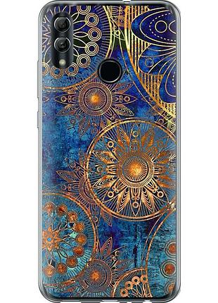 Чехол силиконовый на телефон huawei honor 10 lite золотой узор "678u-1618-58250"