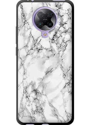 Чехол tpu на телефон xiaomi redmi k30 pro мрамор белый "4480b-1899-58250"