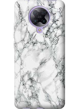 Чехол 2d пластиковый на телефон xiaomi redmi k30 pro мрамор белый "4480t-1899-58250"