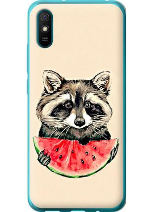 Чехол силиконовый на телефон xiaomi redmi 9a енотик с арбузом "4605u-2034-58250"