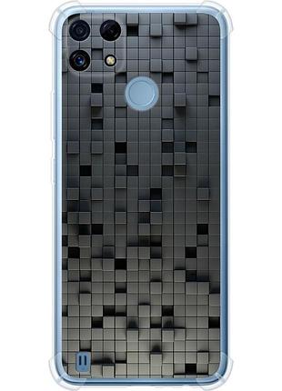 Чехол силикон с усиленными углами на телефон realme c21 кубики "1061sp-2321-58250"