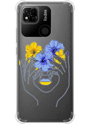 Чехол силикон с усиленными углами патриотический на телефон xiaomi redmi 10a девушка v4 "5276sp-2578-58250"