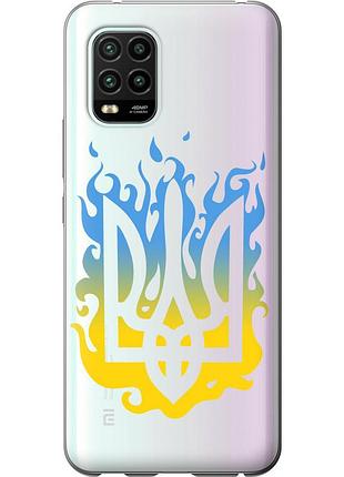Чехол 2d пластиковый патриотический на телефон xiaomi mi 10 lite герб v1 "5258t-1924-58250"