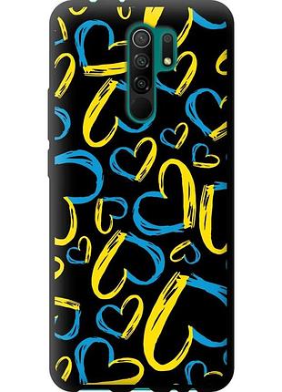 Чехол tpu патриотический на телефон xiaomi redmi 9 сердца ua "5292b-2019-58250"