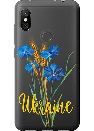 Чехол силиконовый патриотический на телефон xiaomi redmi note 6 pro ukraine v2 "5445u-1551-58250"