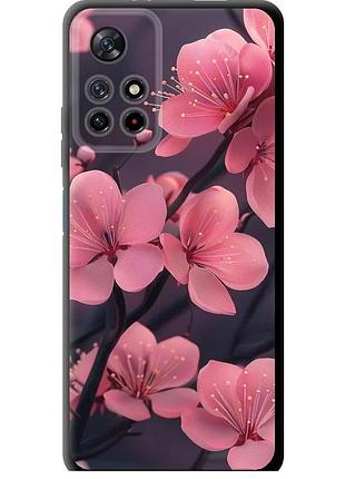 Чехол tpu на телефон xiaomi redmi note 11s 5g пурпурная сакура "6075b-2890-58250"