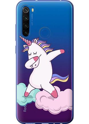 Чехол 2d пластиковый на телефон xiaomi redmi note 8t единорог "4702t-1818-58250"
