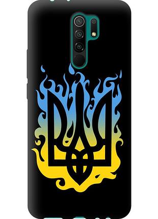 Чехол tpu патриотический на телефон xiaomi redmi 9 герб v1 "5258b-2019-58250"