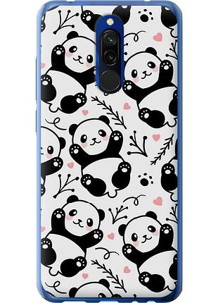 Чохол силіконовий на телефон xiaomi redmi 8 панди "4318u-1806-58250"
