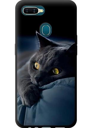 Чохол tpu на телефон oppo a12 димчастий кіт "825b-2557-58250"