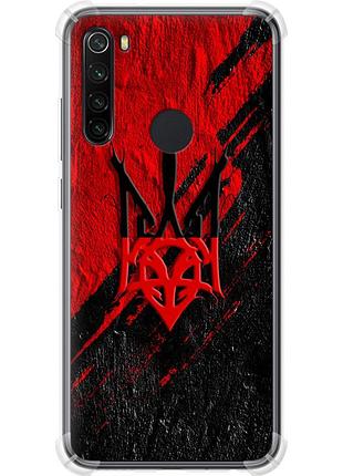 Чехол силикон с усиленными углами патриотический на телефон xiaomi redmi note 8 герб v4 "5293sp-1787-58250"