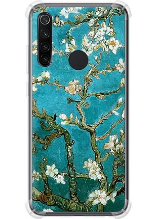 Чехол силикон с усиленными углами на телефон xiaomi redmi note 8 винсент ван гог. сакура "841sp-1787-58250"
