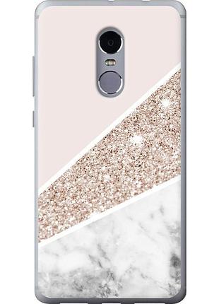 Чохол силіконовий на телефон xiaomi redmi note 4 пастельний мармур "4342u-352-58250"