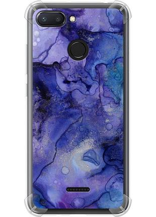 Чехол силикон с усиленными углами на телефон xiaomi redmi 6 мрамор 7 "4802sp-1521-58250"