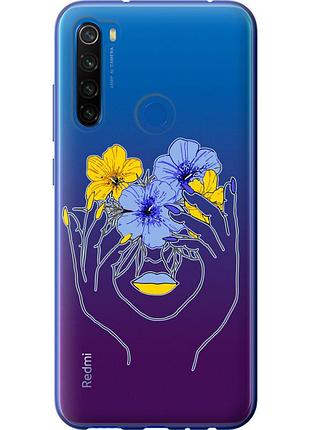 Чохол 2d пластиковий патріотичний на телефон xiaomi redmi note 8t дівчина v4 "5276t-1818-58250"
