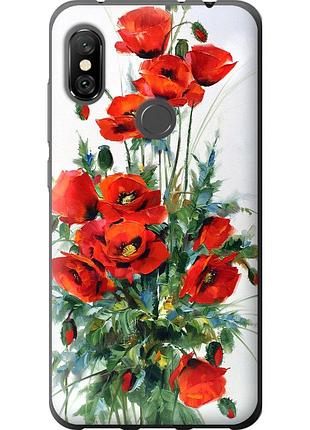 Чехол силиконовый на телефон xiaomi redmi note 6 pro маки "523u-1551-58250"
