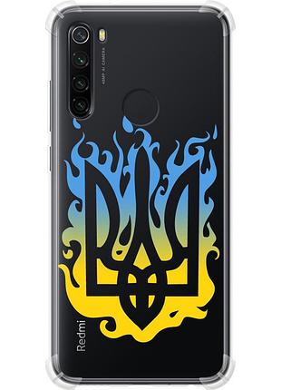 Чехол силикон с усиленными углами патриотический на телефон xiaomi redmi note 8 герб v1 "5258sp-1787-58250"