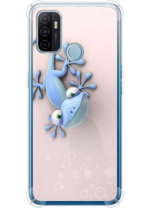 Чехол силикон с усиленными углами на телефон oppo a53 геккончик "1094sp-568-58250"