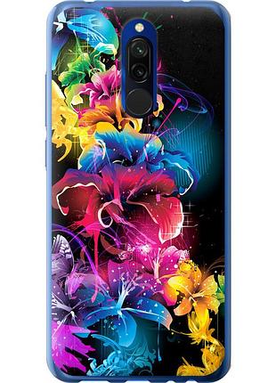 Чохол силіконовий на телефон xiaomi redmi 8 абстрактні квіти "511u-1806-58250"