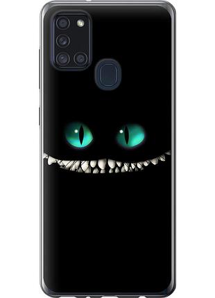 Чехол 2d пластиковый на телефон samsung galaxy a21s a217f чеширский кот "689t-1943-58250"