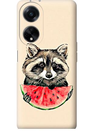 Чохол силіконовий на телефон oppo a98 єнотик з кавуном "4605u-3115-58250"
