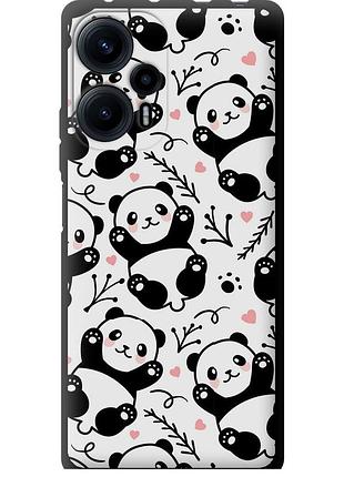 Чехол tpu на телефон xiaomi redmi note 12 turbo панды "4318b-3025-58250"