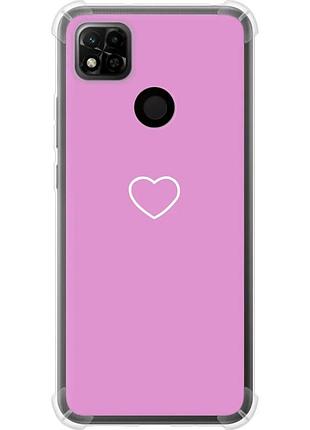 Чехол силикон с усиленными углами на телефон xiaomi redmi 9c сердце 2 "4863sp-2035-58250"