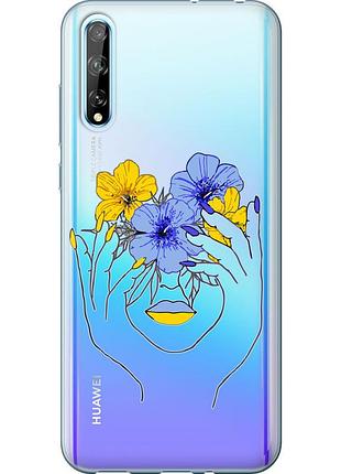 Чохол 2d пластиковий патріотичний на телефон huawei p smart s дівчина v4 "5276t-1813-58250"