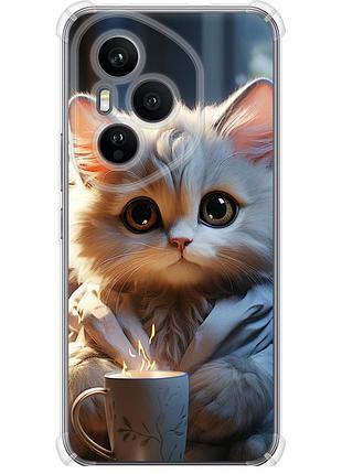 Чехол силикон с усиленными углами на телефон huawei honor 400 pro 5g white cat "5646sp-4036-58250"