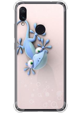 Чехол силикон с усиленными углами на телефон xiaomi redmi note 7 геккончик "1094sp-1639-58250"