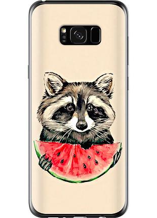 Чохол силіконовий на телефон samsung galaxy s8 plus єнотик з кавуном "4605u-817-58250"