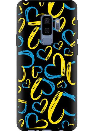 Чехол tpu патриотический на телефон samsung galaxy s9 plus сердца ua "5292b-1365-58250"