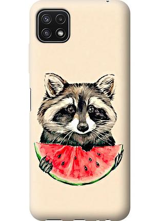 Чохол силіконовий на телефон samsung galaxy a22 5g a226b єнотик з кавуном "4605u-2581-58250"